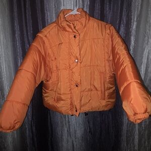 Bold Orange Women's Puffer Jacket